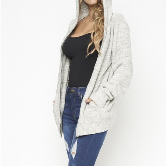 LONG SLEEVE KNIT SWEATER FULL ZIPPER - Picture 3 of 5